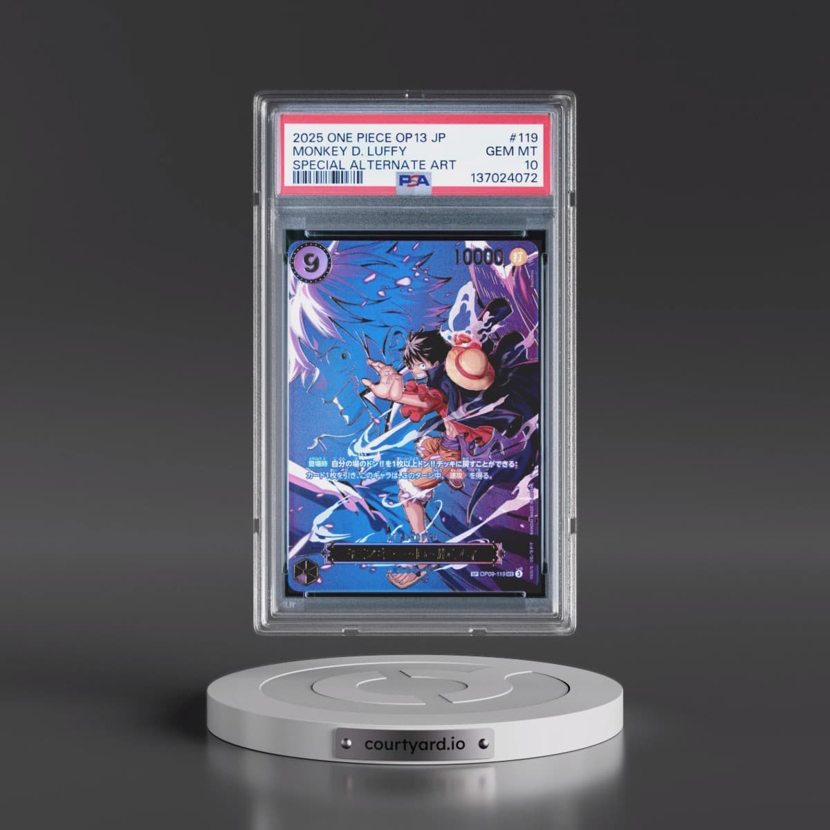 2025 One Piece Japanese OP13-Carrying on His Will #119 Monkey D. Luffy - Special Alternate Art (PSA 10 GEM MINT)