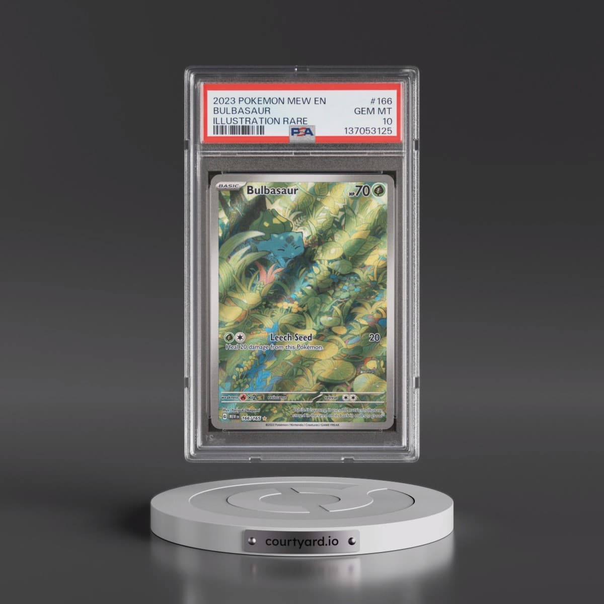2023 Pokémon Mew EN-151 #166 Bulbasaur - Illustration Rare (PSA 10 GEM MINT)