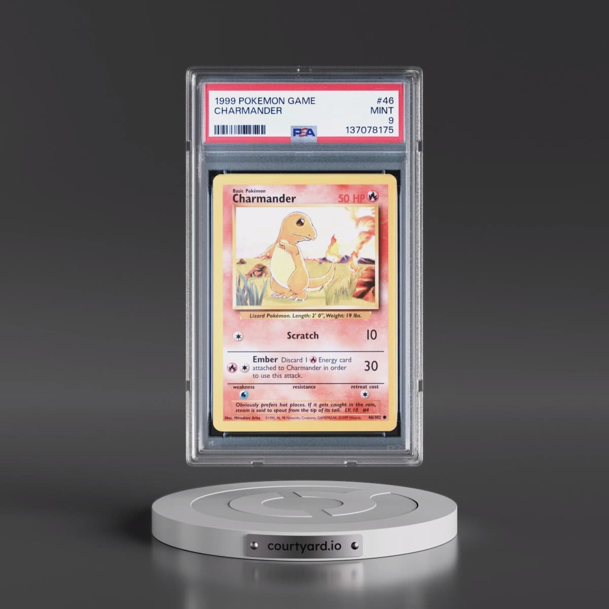 1999 Pokémon Game #46 Charmander (PSA 9 MINT)