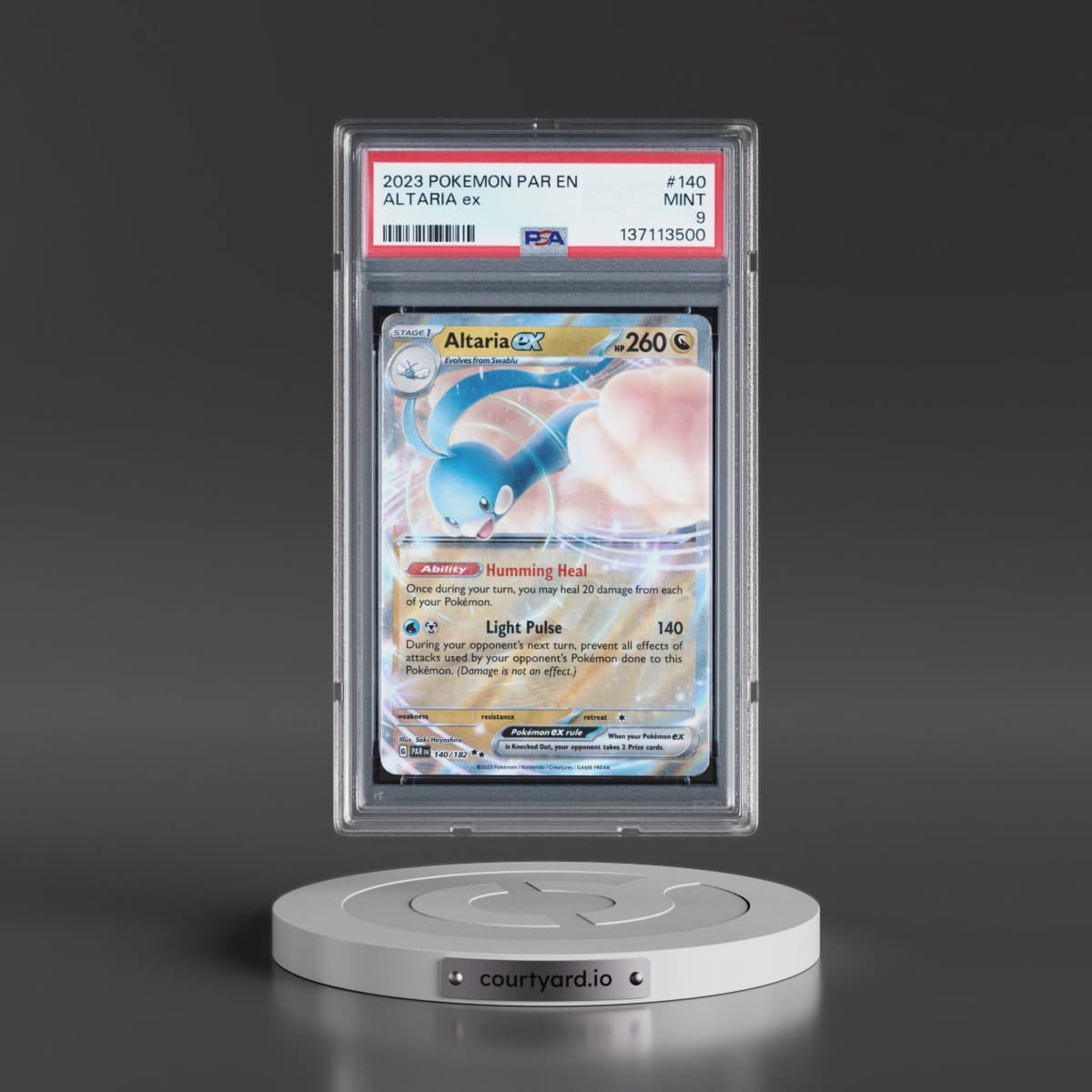 2023 Pokémon Par EN-Paradox Rift #140 Altaria EX - Holo (PSA 9 MINT)