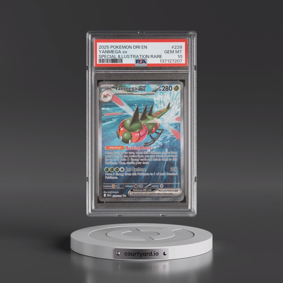 2025 Pokémon Dri EN-Destined Rivals #228 Yanmega EX - Holo Special Illustration Rare (PSA 10 GEM MINT)