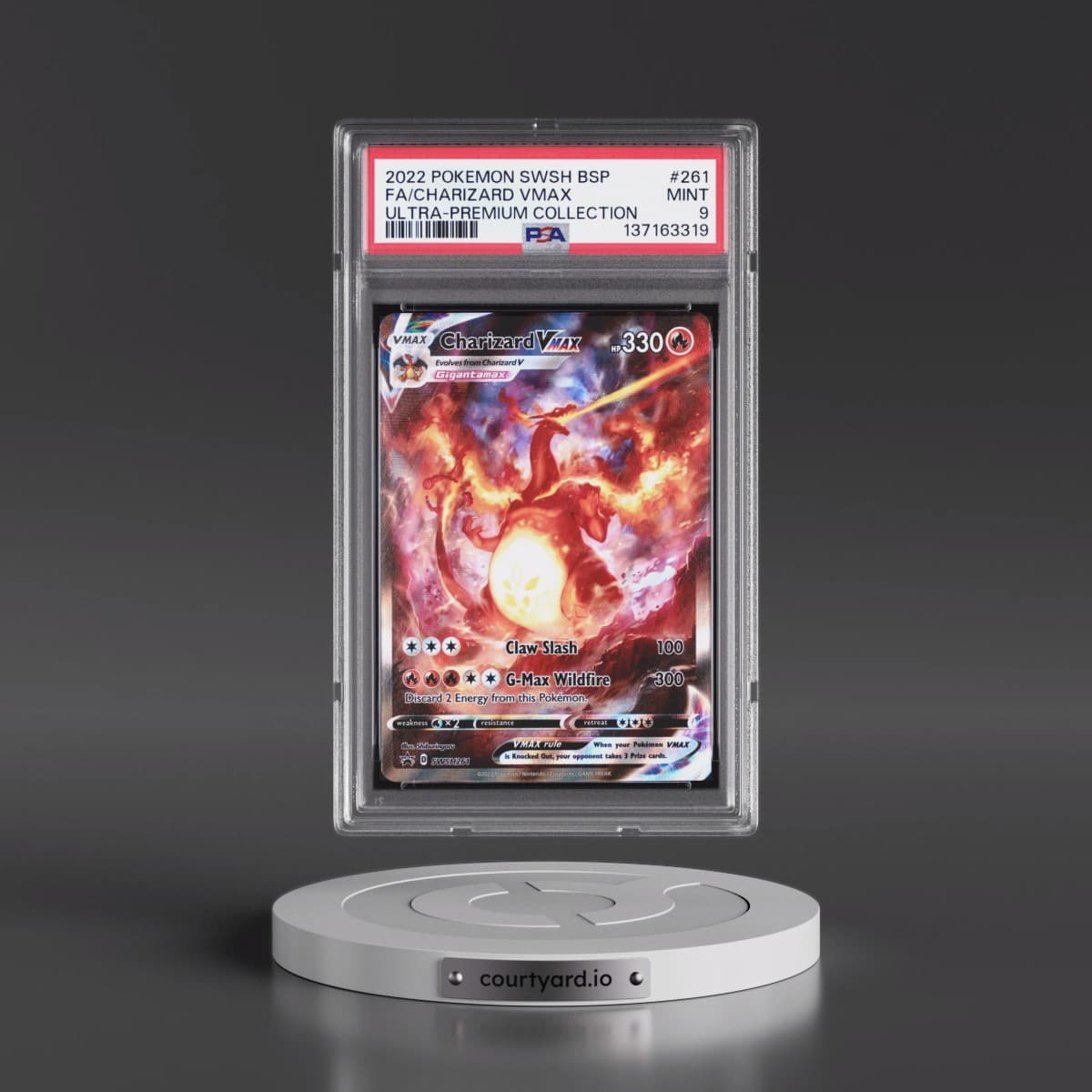 2022 Pokémon Swsh Black Star Promo #261 Charizard Vmax - Full Art Sword & Shield Ultra-Premium Collection-Charizard (PSA 9 MINT)