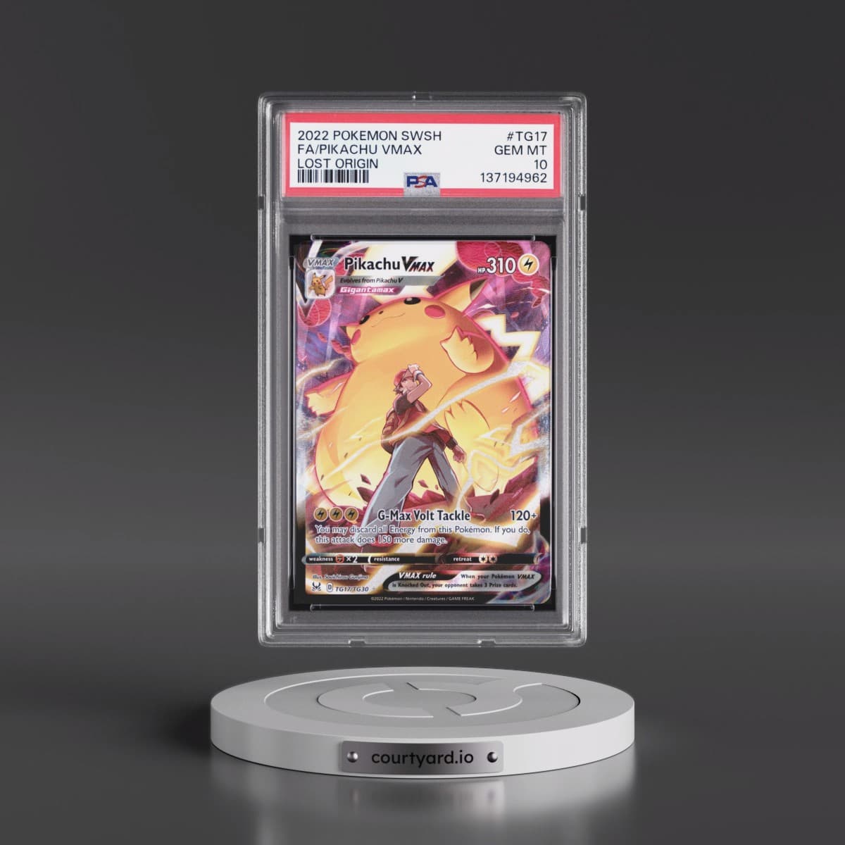 2022 Pokémon Sword & Shield Lost Origin #TG17 Pikachu Vmax - Full Art (PSA 10 GEM MINT)