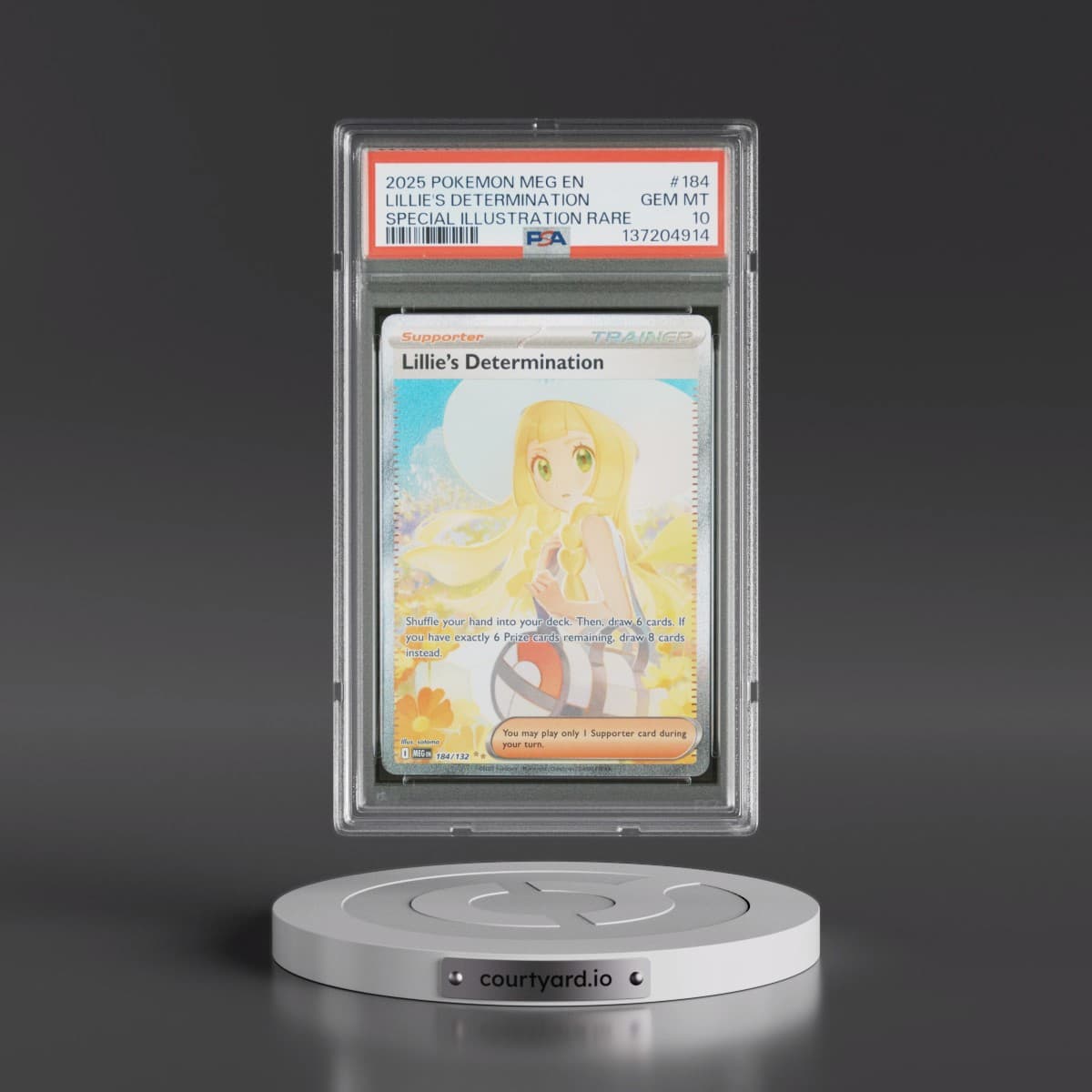2025 Pokémon Meg EN-Mega Evolution #184 Lillie's Determination - Special Illustration Rare (PSA 10 GEM MINT)