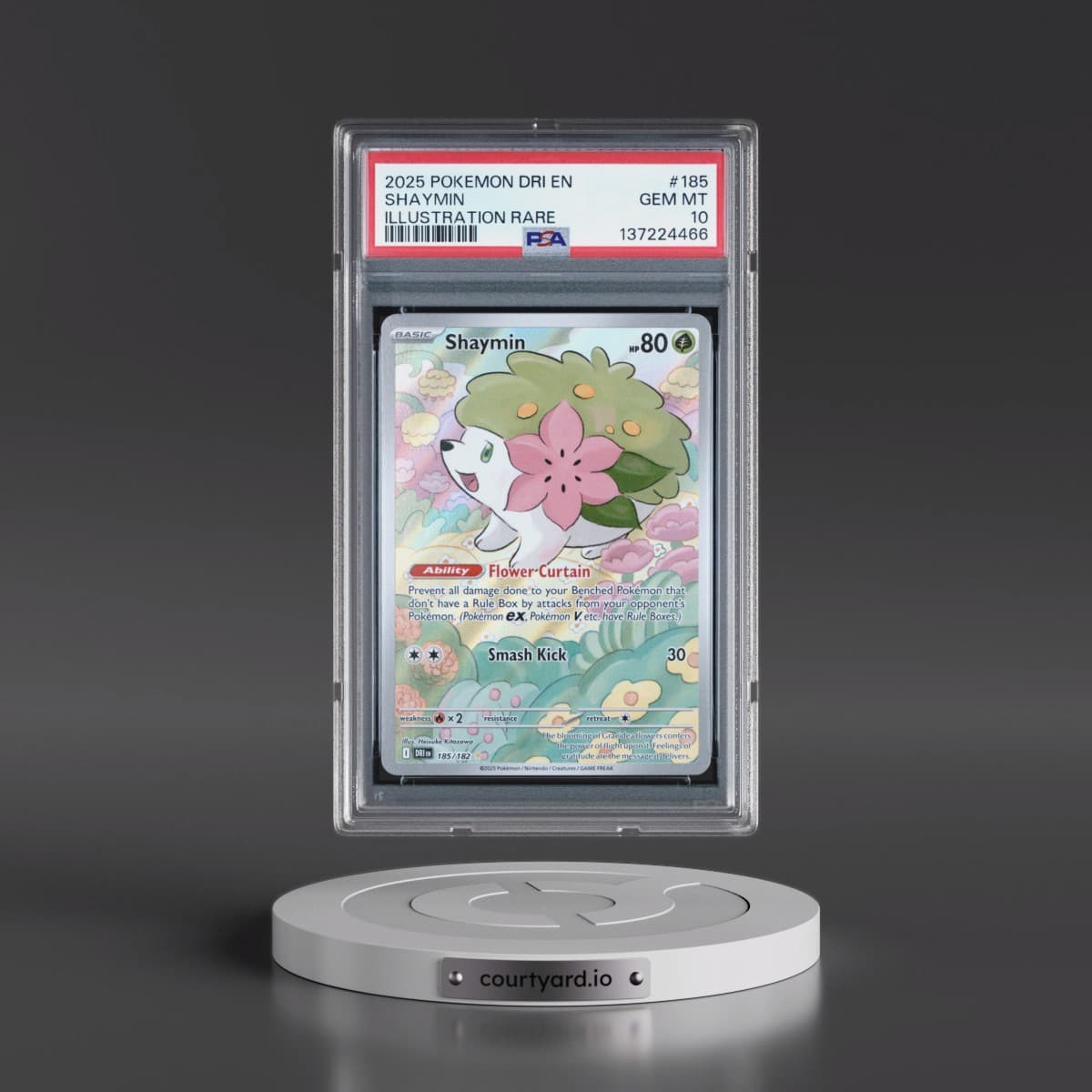 2025 Pokémon Dri EN-Destined Rivals #185 Shaymin - Illustration Rare (PSA 10 GEM MINT)
