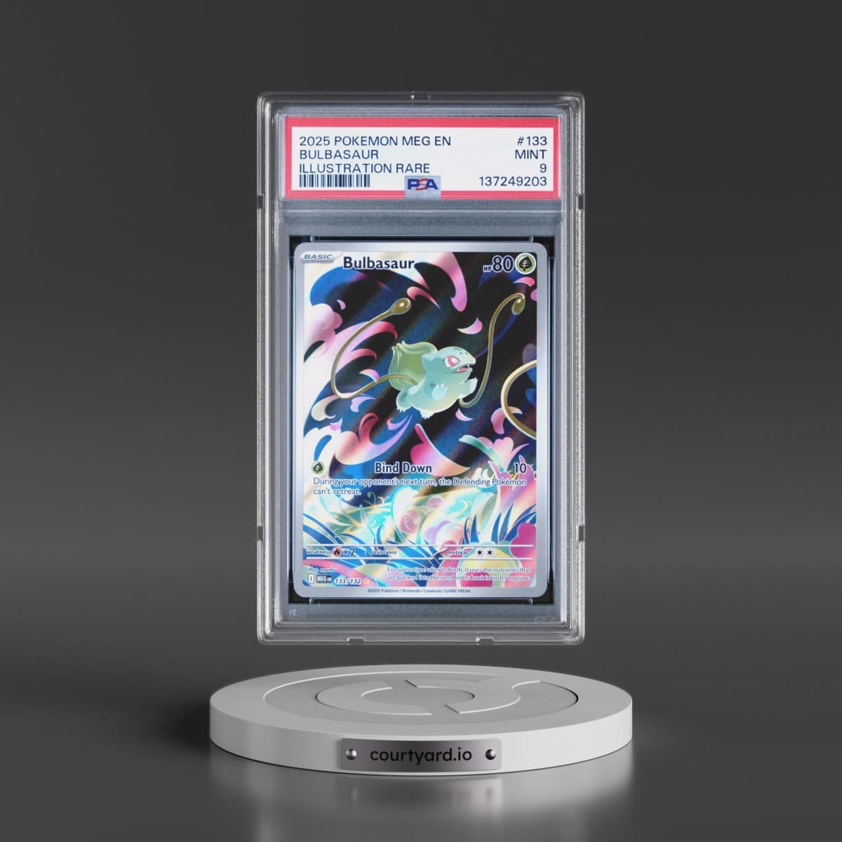 2025 Pokémon Meg EN-Mega Evolution #133 Bulbasaur - Illustration Rare (PSA 9 MINT)