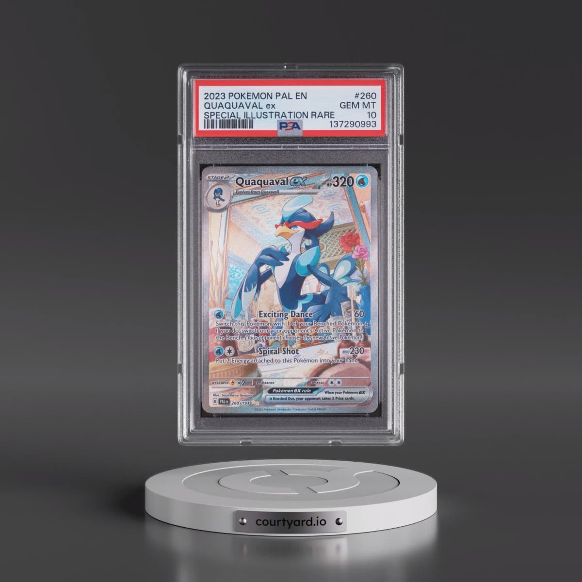 2023 Pokémon Pal EN-Paldea Evolved #260 Quaquaval EX - Holo Special Illustration Rare (PSA 10 GEM MINT)