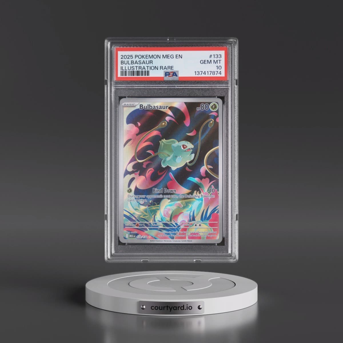 2025 Pokémon Meg EN-Mega Evolution #133 Bulbasaur - Illustration Rare (PSA 10 GEM MINT)