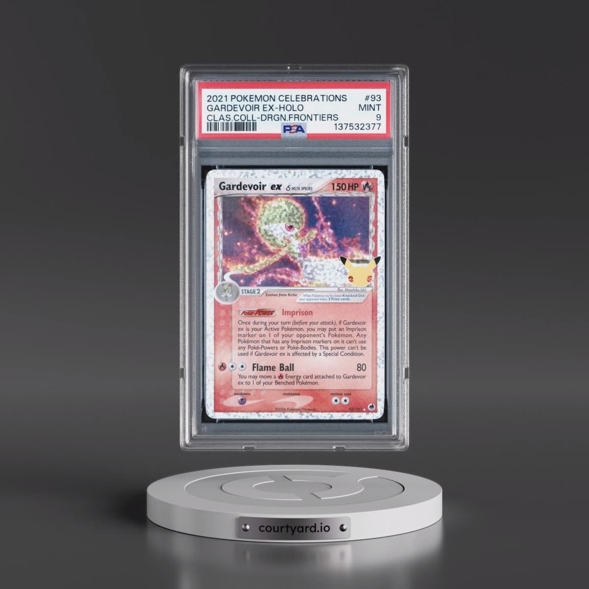 2021 Pokémon Celebrations Classic Collection #93 Gardevoir EX - Holo Holo (PSA 9 MINT)