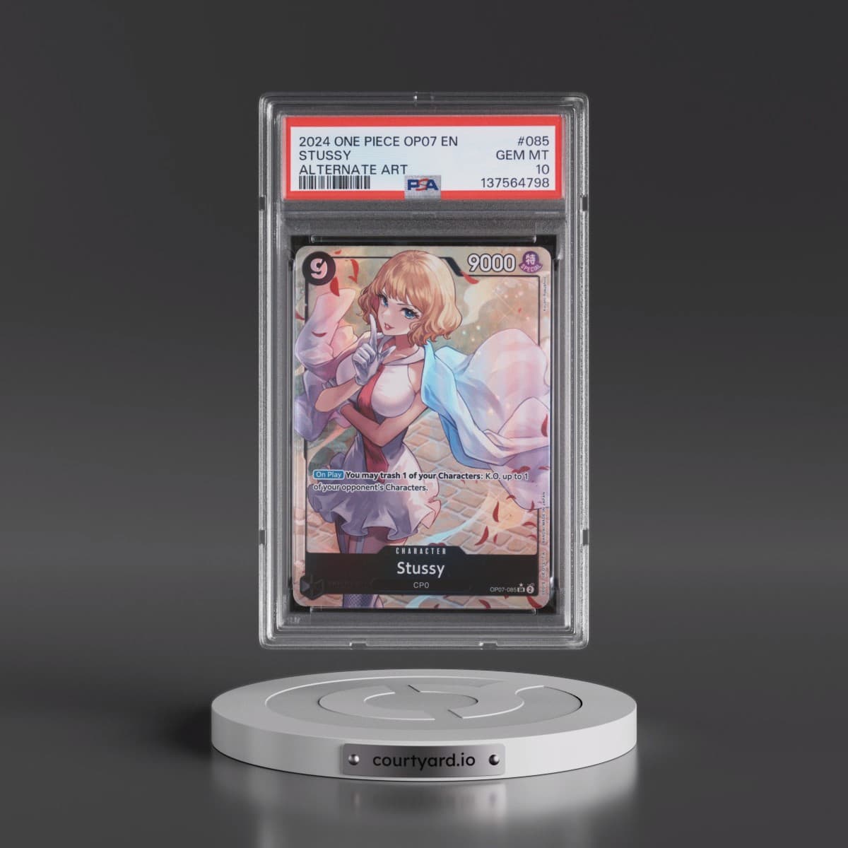 2024 One Piece 500 Years in the Future #085 Stussy - Alternate Art (PSA 10 GEM MINT)