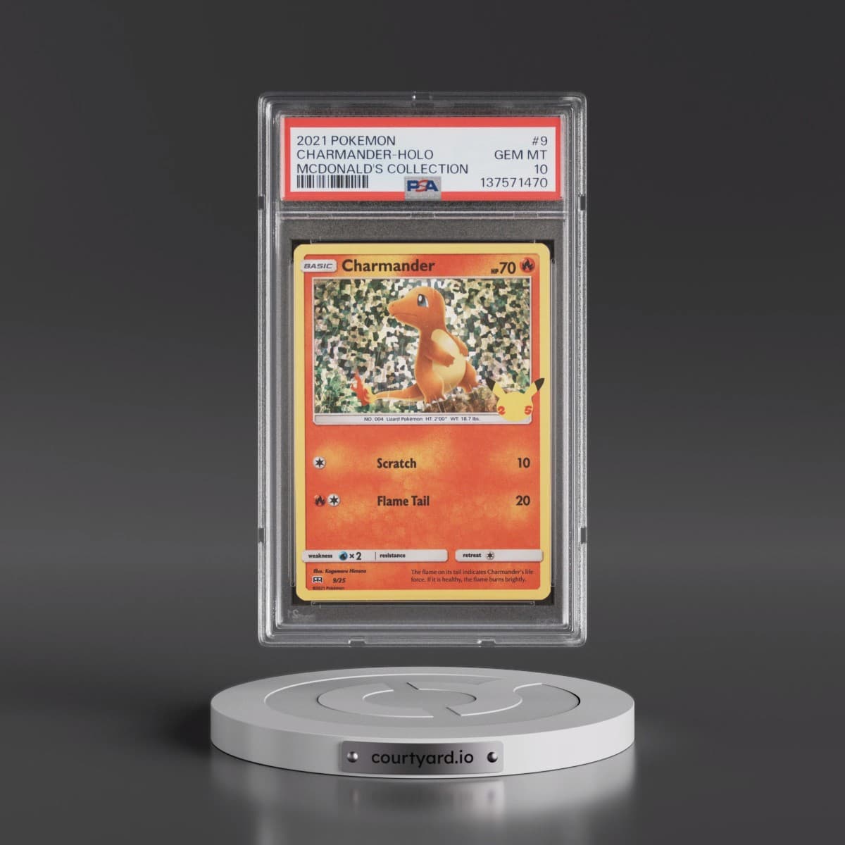2021 Pokémon Mcdonald's Collection #9 Charmander - Holo (PSA 10 GEM MINT)