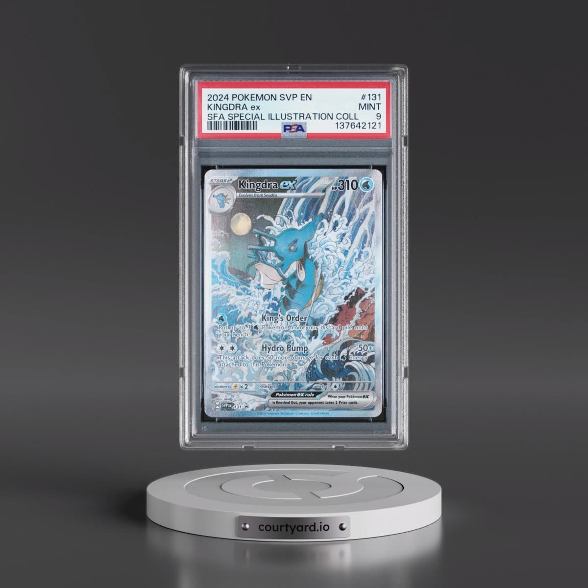 2024 Pokémon Svp EN-SV Black Star Promo #131 Kingdra EX - Holo Shrouded Fable Special Illustration Collection (PSA 9 MINT)