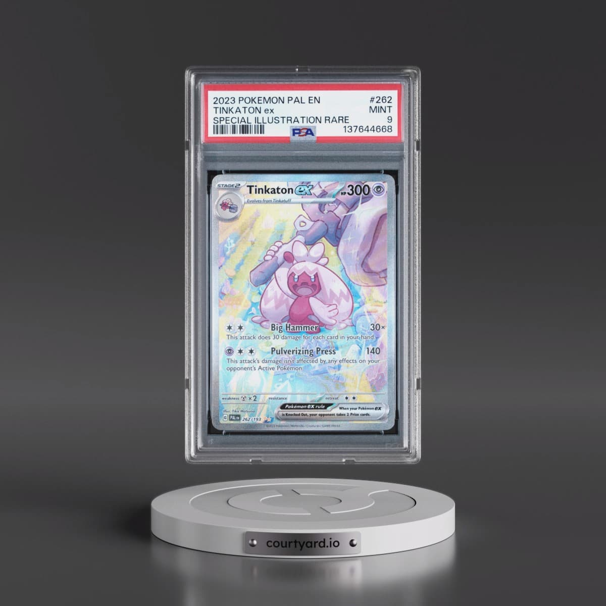 2023 Pokémon Pal EN-Paldea Evolved #262 Tinkaton EX - Holo Special Illustration Rare (PSA 9 MINT)