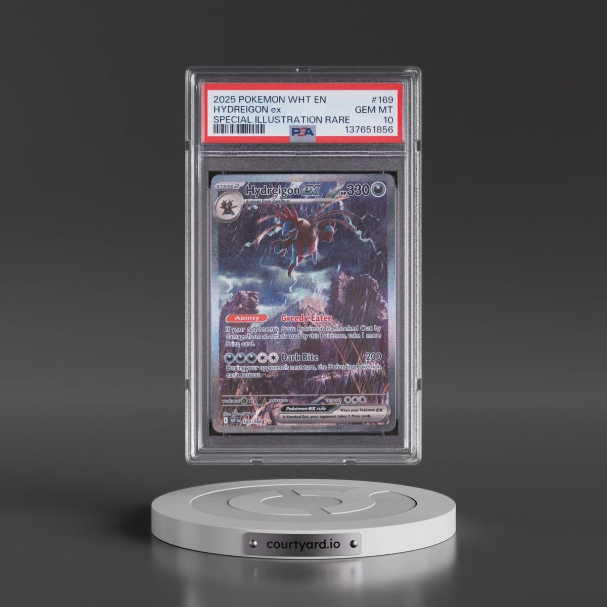 2025 Pokémon Wht EN-White Flare #169 Hydreigon EX - Holo Special Illustration Rare (PSA 10 GEM MINT)