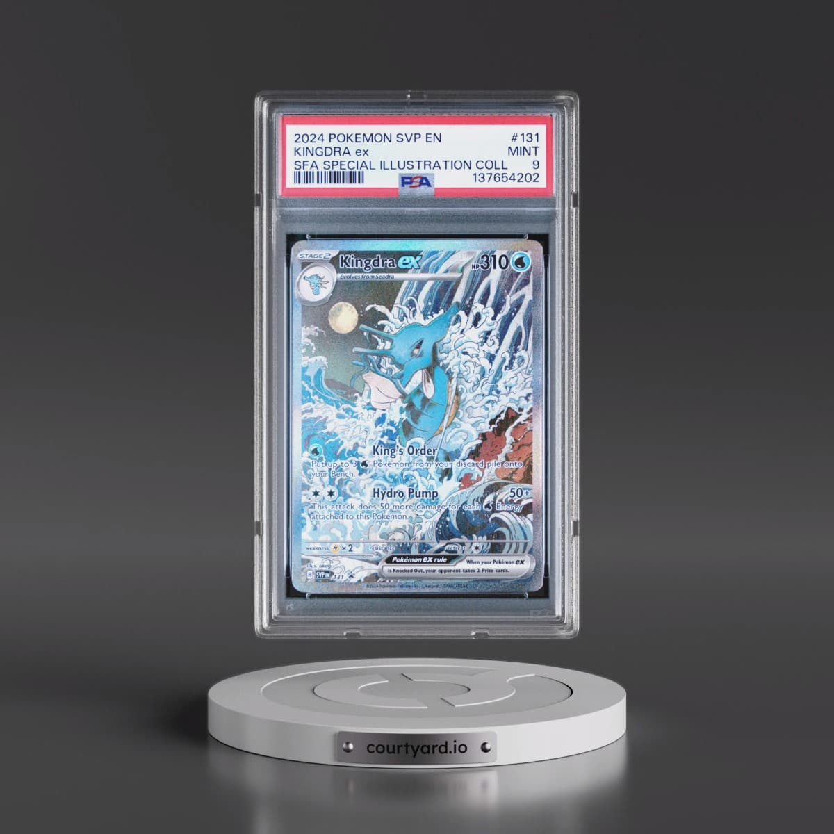 2024 Pokémon Svp EN-SV Black Star Promo #131 Kingdra EX - Holo Shrouded Fable Special Illustration Collection (PSA 9 MINT)