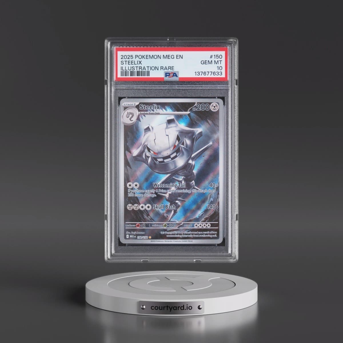2025 Pokémon Meg EN-Mega Evolution #150 Steelix - Illustration Rare (PSA 10 GEM MINT)