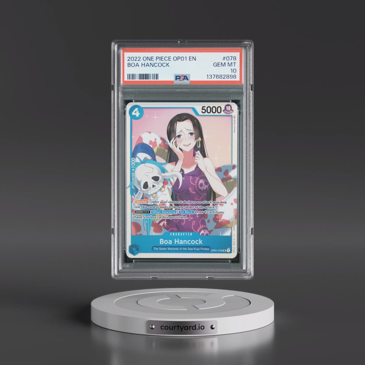 2022 One Piece OP01-Romance Dawn #078 Boa Hancock (PSA 10 GEM MINT)