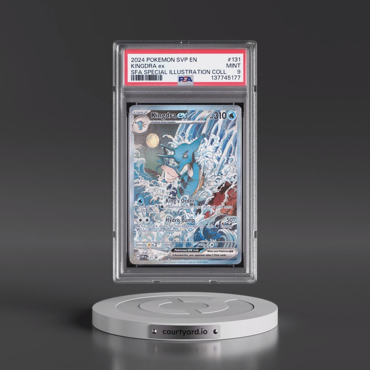 2024 Pokémon Svp EN-SV Black Star Promo #131 Kingdra EX - Holo Shrouded Fable Special Illustration Collection (PSA 9 MINT)