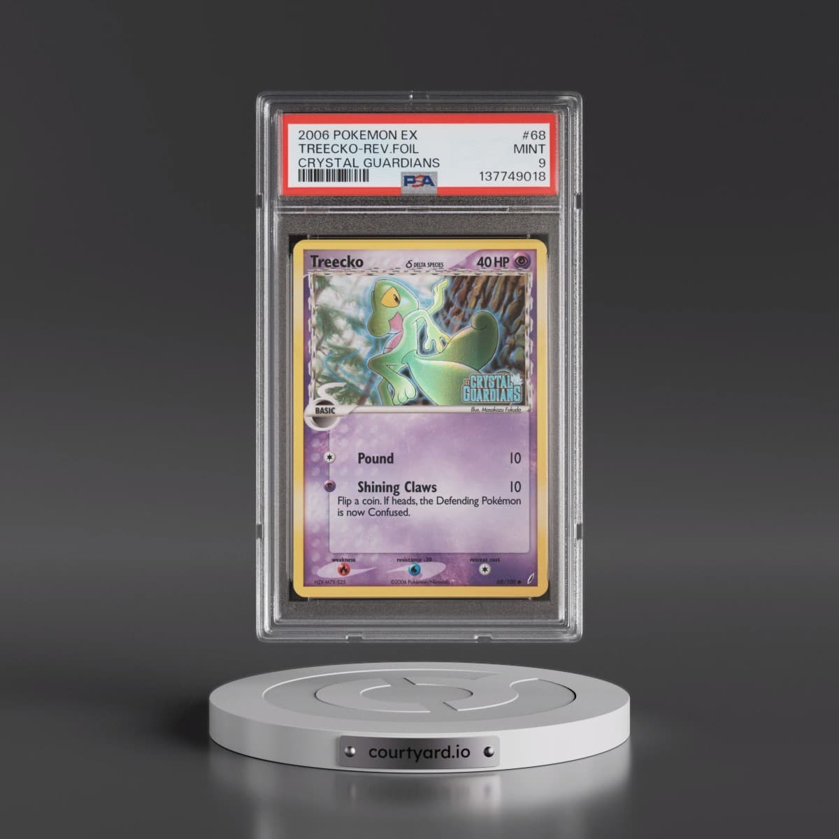 2006 Pokémon EX Crystal Guardians #68 Treecko - Reverse Foil (PSA 9 MINT)