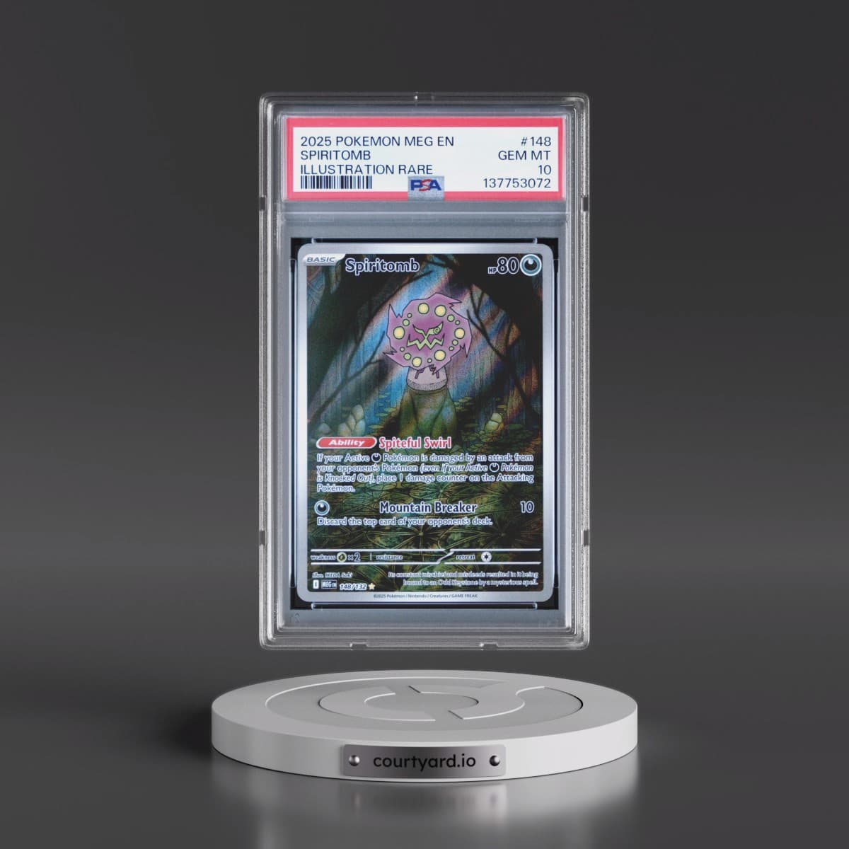 2025 Pokémon Meg EN-Mega Evolution #148 Spiritomb - Illustration Rare (PSA 10 GEM MINT)