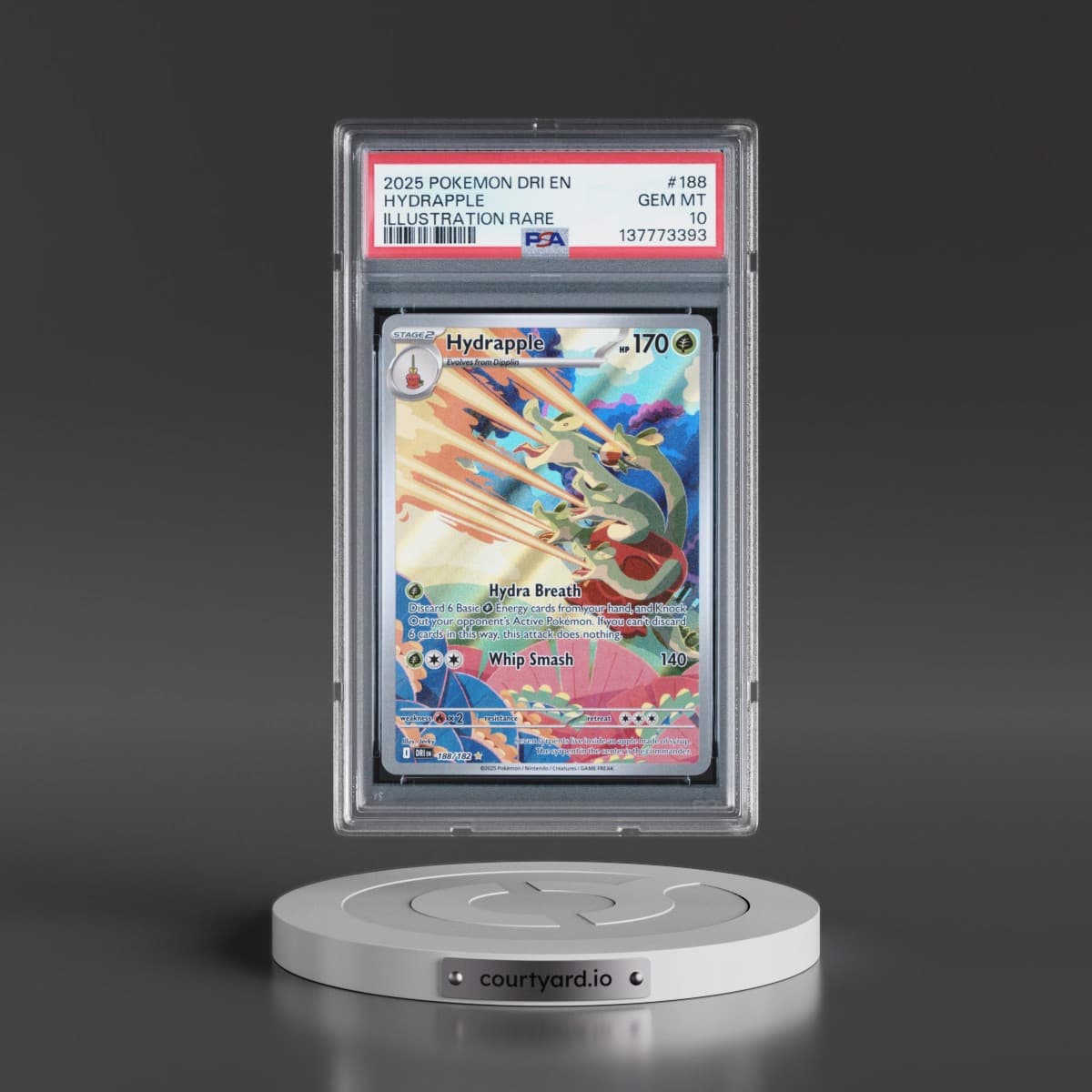 2025 Pokémon Dri EN-Destined Rivals #188 Hydrapple - Illustration Rare (PSA 10 GEM MINT)