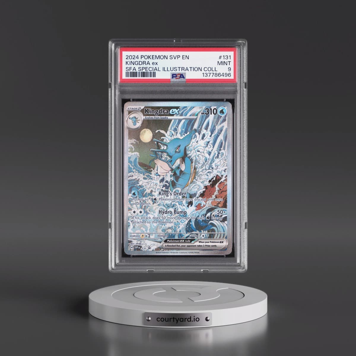 2024 Pokémon Svp EN-SV Black Star Promo #131 Kingdra EX - Holo Shrouded Fable Special Illustration Collection (PSA 9 MINT)