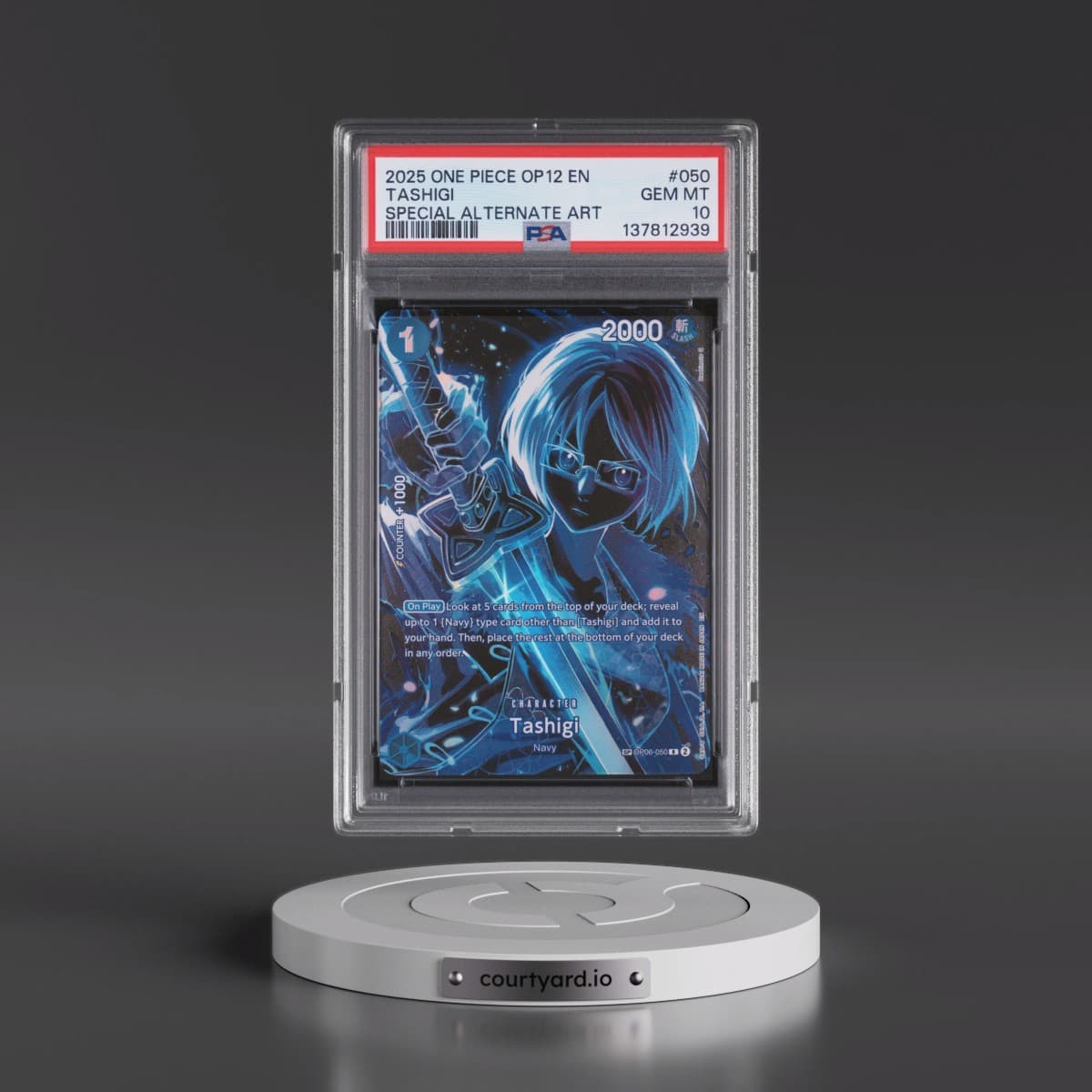 2025 One Piece OP12-Legacy of the Master #050 Tashigi - Special Alternate Art (PSA 10 GEM MINT)