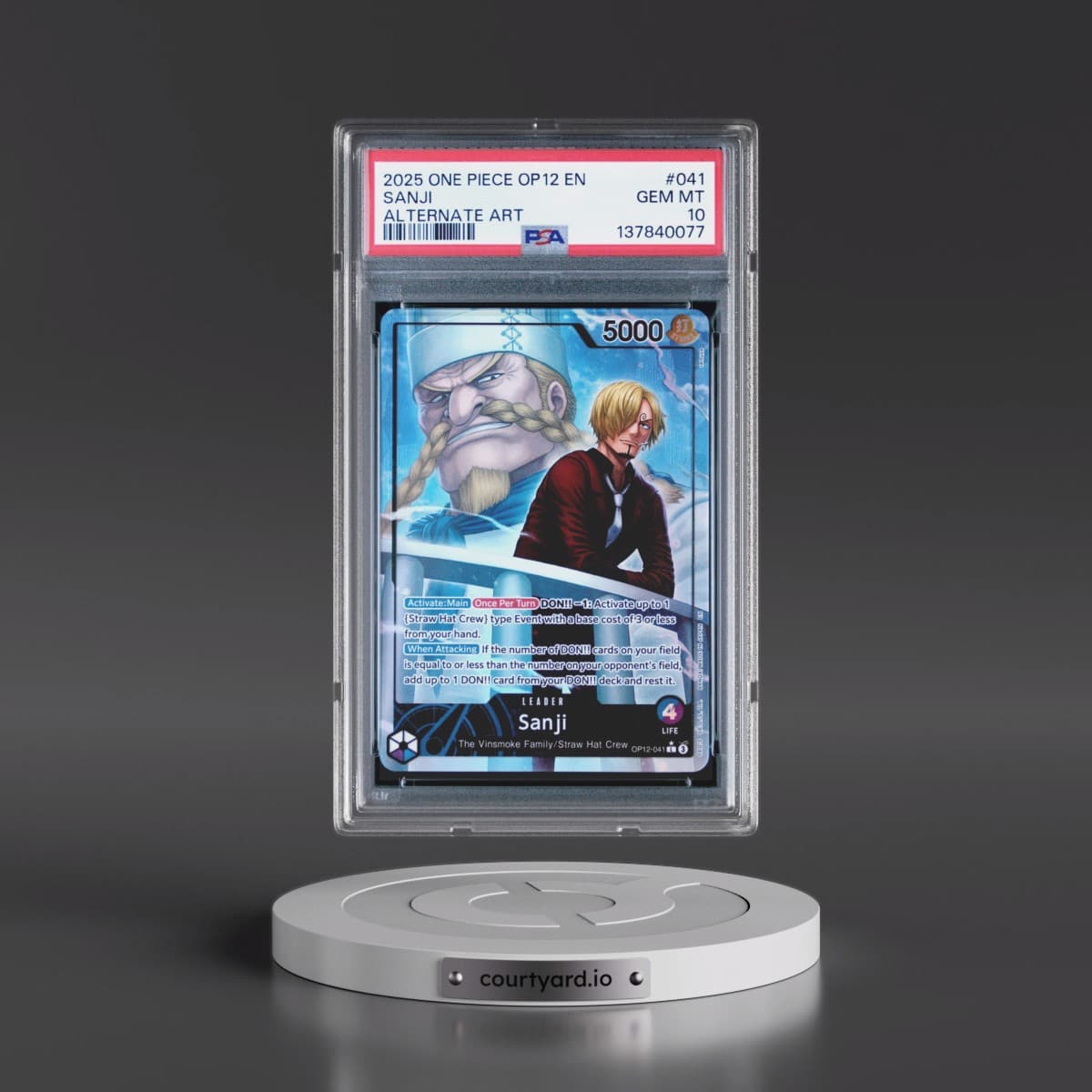 2025 One Piece OP12-Legacy of the Master #041 Sanji - Alternate Art (PSA 10 GEM MINT)