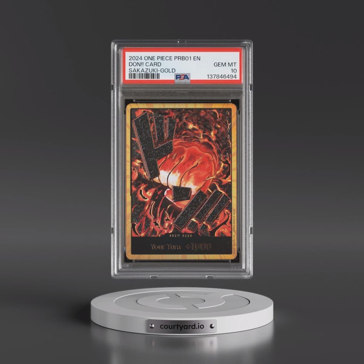 2024 One Piece PRB01-Premium Booster -One Piece Card the Best Don!! Card - Sakazuki-Gold (PSA 10 GEM MINT)