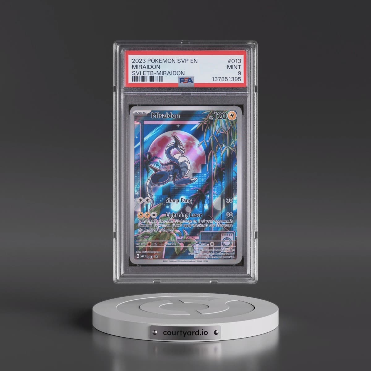 2023 Pokémon Svp EN-SV Black Star Promo #013 Miraidon - Scarlet & Violet Elite Trainer Box-Miraidon (PSA 9 MINT)