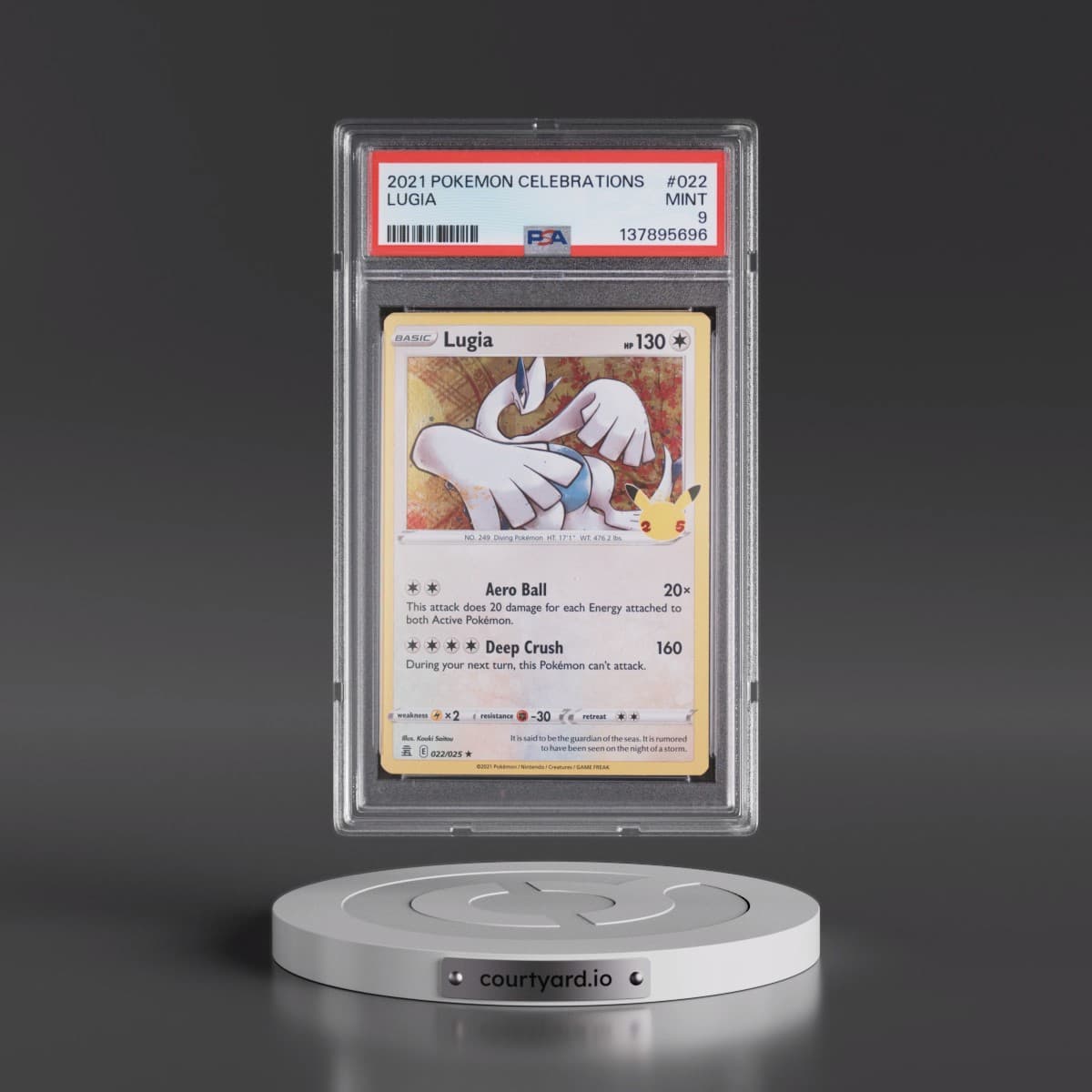 2021 Pokémon Celebrations #022 Lugia (PSA 9 MINT)