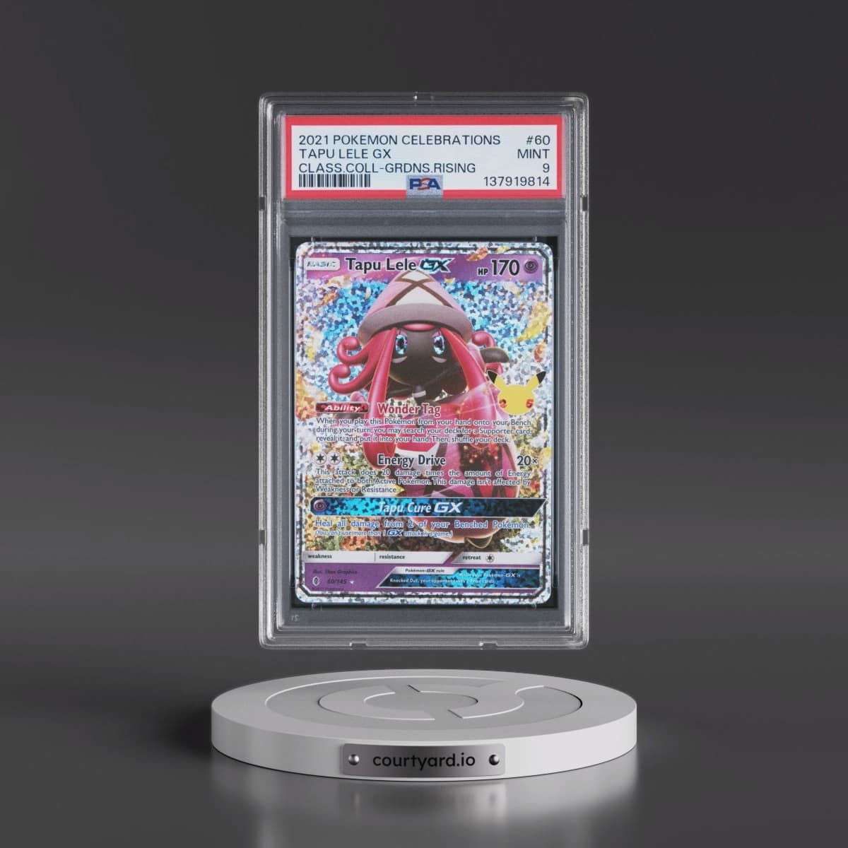 2021 Pokémon Celebrations Classic Collection #60 Tapu Lele GX - Holo (PSA 9 MINT)