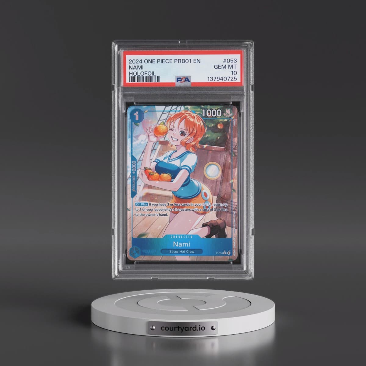 2024 One Piece PRB01-Premium Booster -One Piece Card the Best #053 Nami - Holofoil (PSA 10 GEM MINT)
