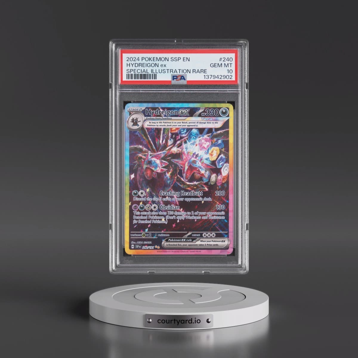 2024 Pokémon Ssp EN-Surging Sparks #240 Hydreigon EX - Holo Special Illustration Rare (PSA 10 GEM MINT)