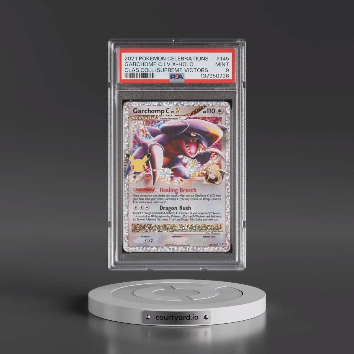 2021 Pokémon Celebrations Classic Collection #145 Garchomp C LV.X - Holo (PSA 9 MINT)