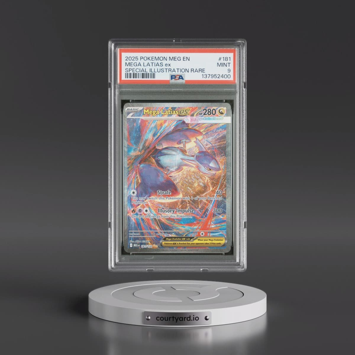 2025 Pokémon Meg EN-Mega Evolution #181 Mega Latias EX - Holo Special Illustration Rare (PSA 9 MINT)