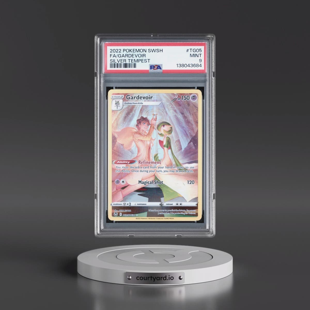 2022 Pokémon Sword & Shield Silver Tempest #TG05 Gardevoir - Full Art (PSA 9 MINT)