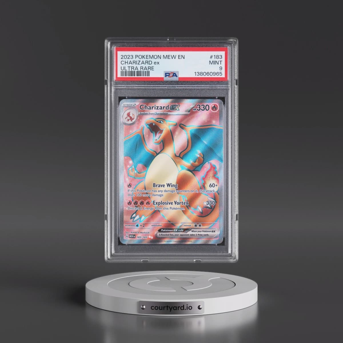2023 Pokémon Mew EN-151 #183 Charizard EX - Holo Ultra Rare (PSA 9 MINT)