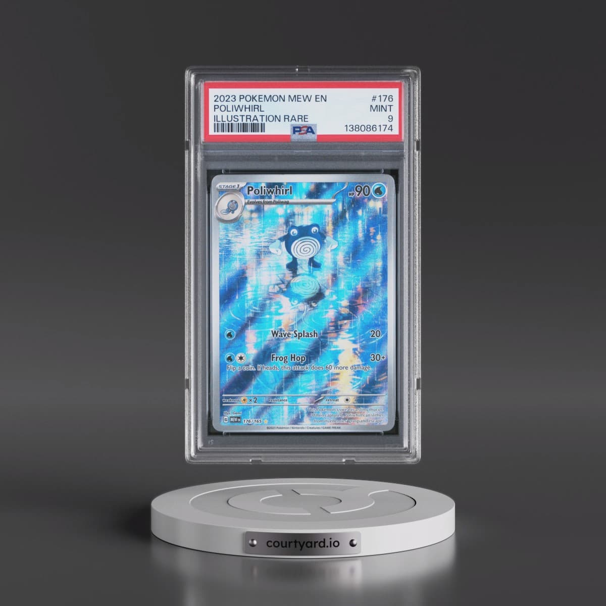 2023 Pokémon Mew EN-151 #176 Poliwhirl - Illustration Rare (PSA 9 MINT)
