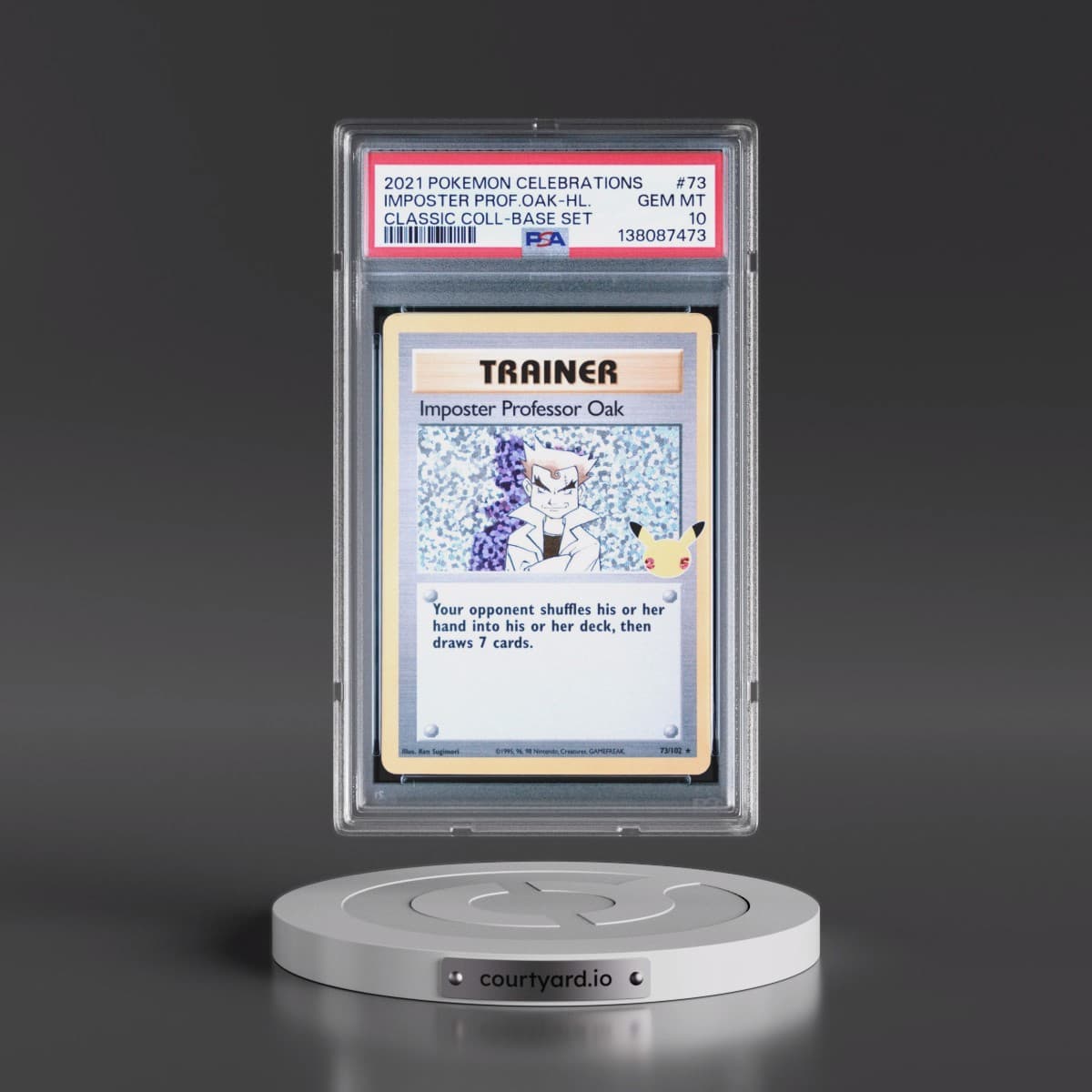 2021 Pokémon Celebrations Classic Collection #73 Imposter Professor Oak - Holo (PSA 10 GEM MINT)