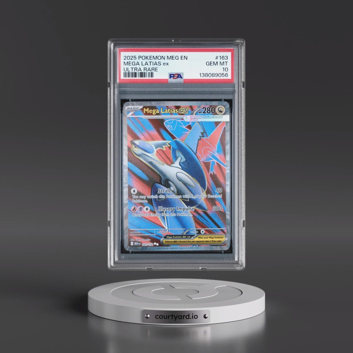 2025 Pokémon Meg EN-Mega Evolution #163 Mega Latias EX - Holo Ultra Rare (PSA 10 GEM MINT)