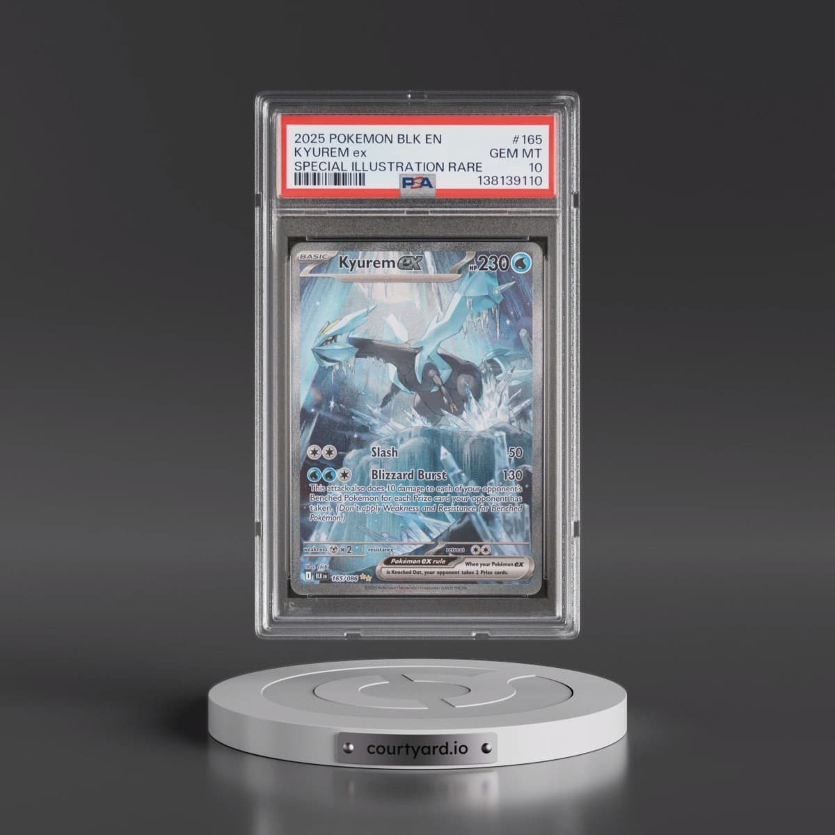 2025 Pokémon Blk EN-Black Bolt #165 Kyurem EX - Holo Special Illustration Rare (PSA 10 GEM MINT)