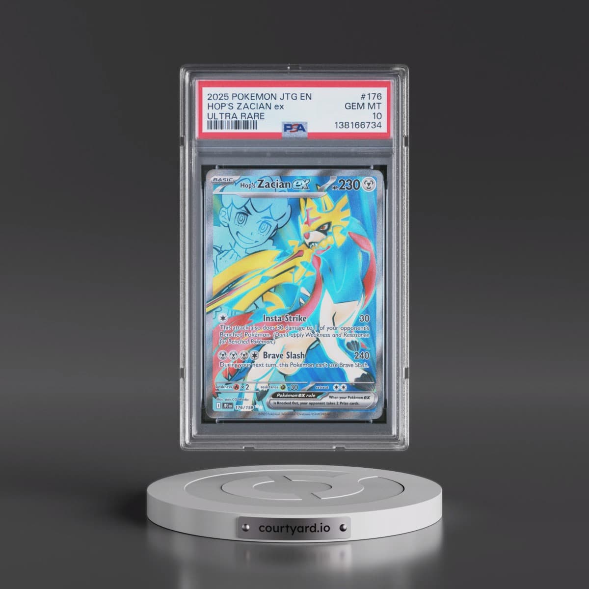 2025 Pokémon Jtg EN-Journey Together #176 Hop's Zacian EX - Holo Ultra Rare (PSA 10 GEM MINT)