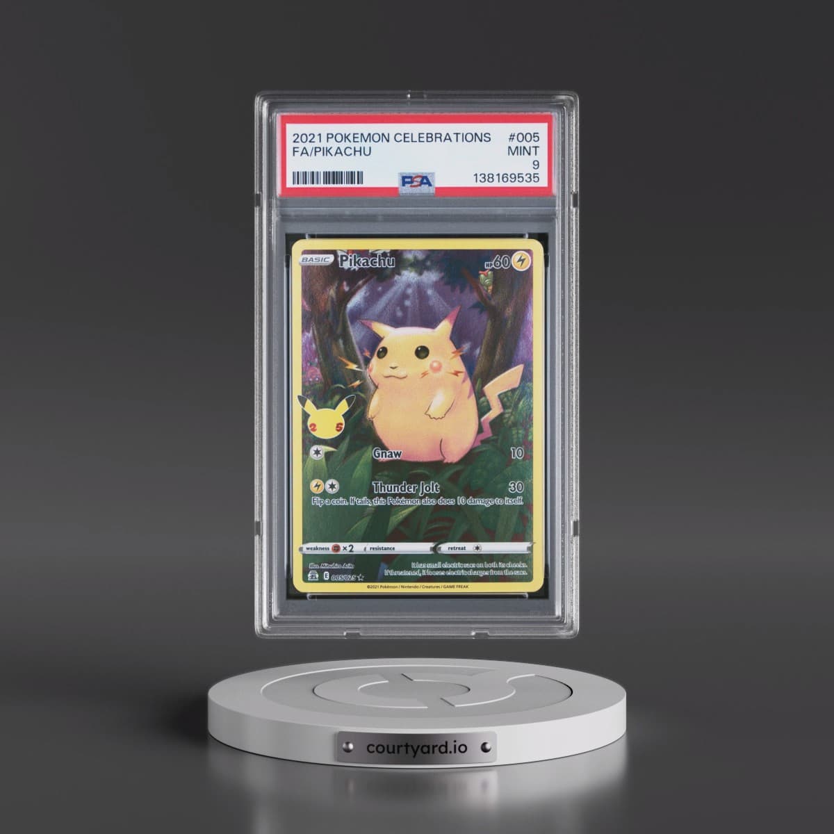 2021 Pokémon Celebrations #005 Pikachu - Full Art (PSA 9 MINT)
