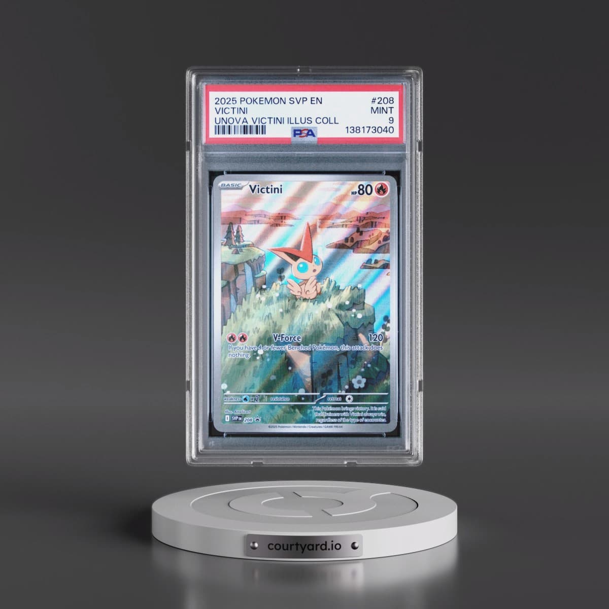 2025 Pokémon Svp EN-SV Black Star Promo #208 Victini - Unova Victini Illustration Collection (PSA 9 MINT)