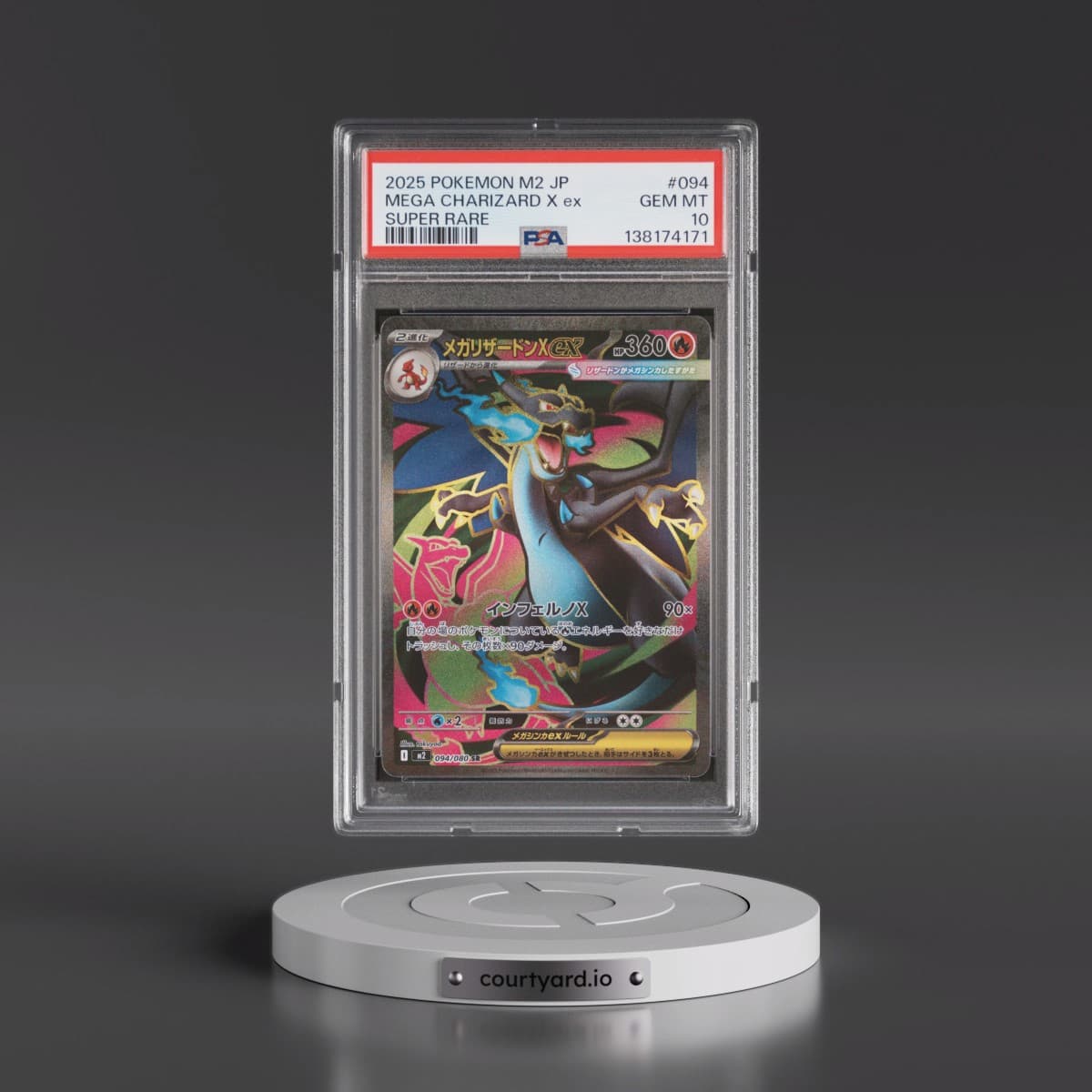 2025 Pokémon M2-Inferno X #094 Mega Charizard X EX - Holo Super Rare (PSA 10 GEM MINT)