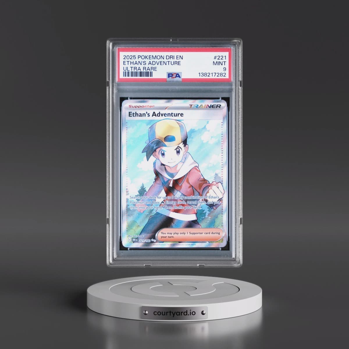 2025 Pokémon Dri EN-Destined Rivals #221 Ethan's Adventure - Ultra Rare (PSA 9 MINT)