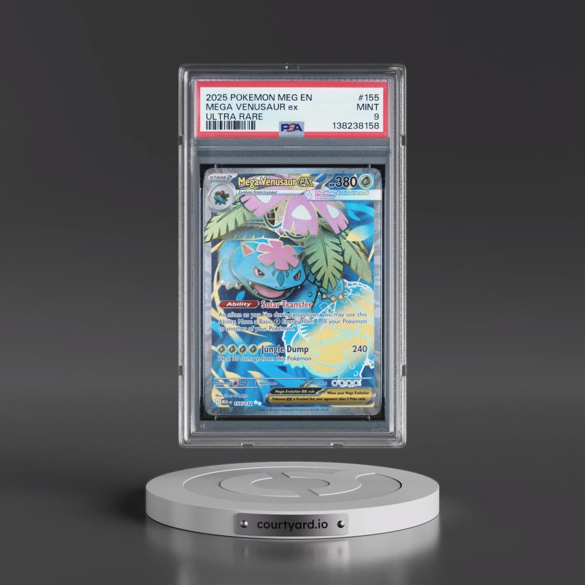 2025 Pokémon Meg EN-Mega Evolution #155 Mega Venusaur EX - Holo Ultra Rare (PSA 9 MINT)
