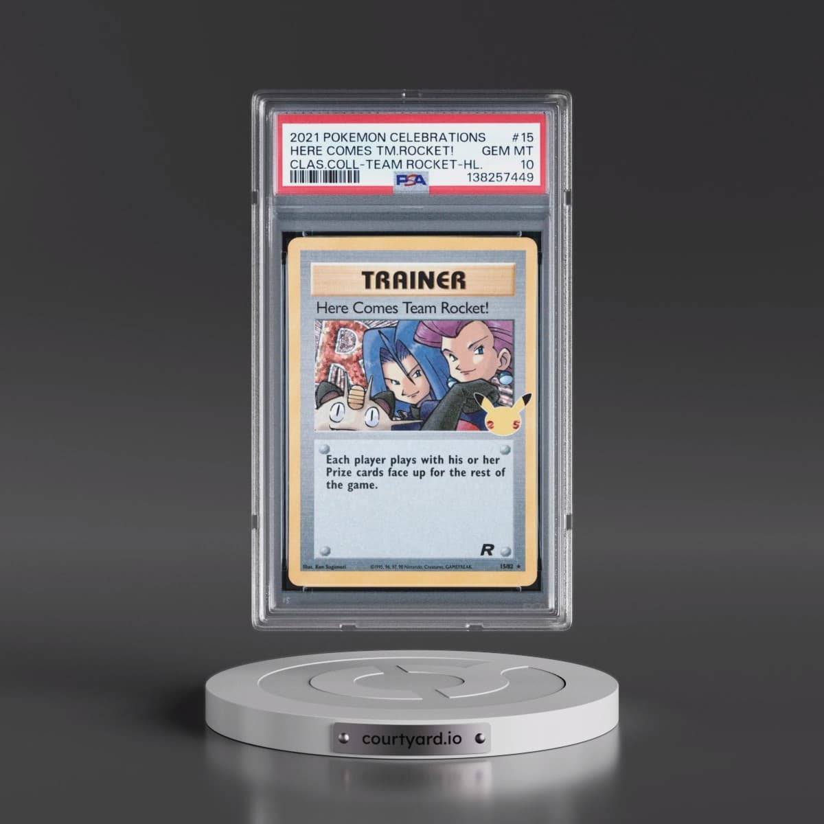 2021 Pokémon Celebrations Classic Collection #15 Here Comes Team Rocket! - Holo (PSA 10 GEM MINT)