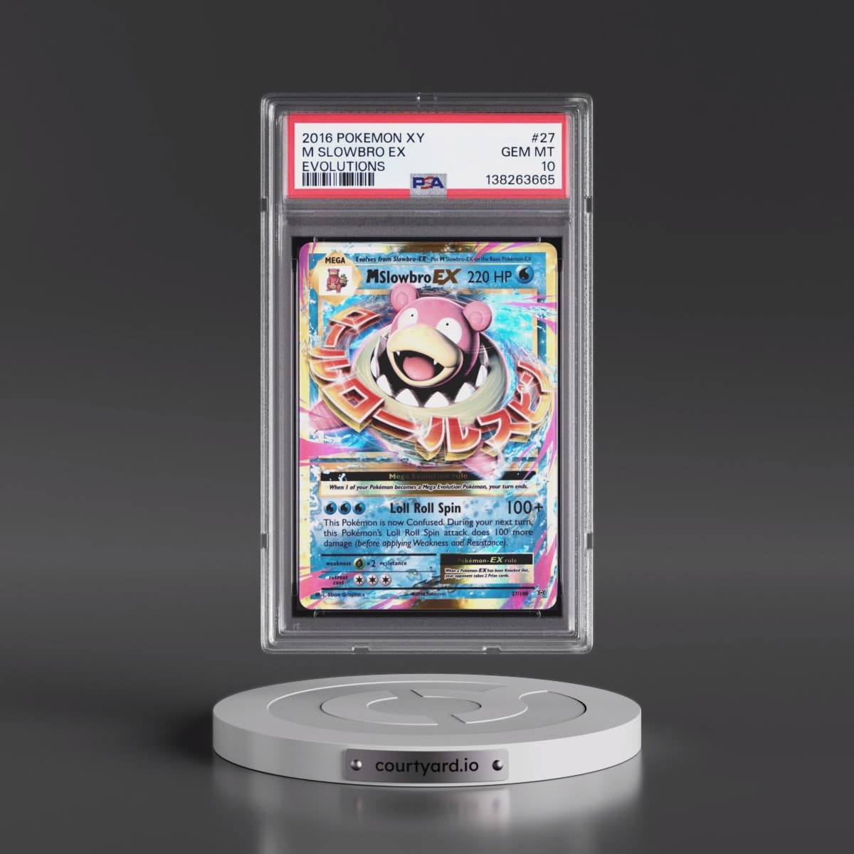 2016 Pokémon XY Evolutions #27 M Slowbro EX - Holo (PSA 10 GEM MINT)